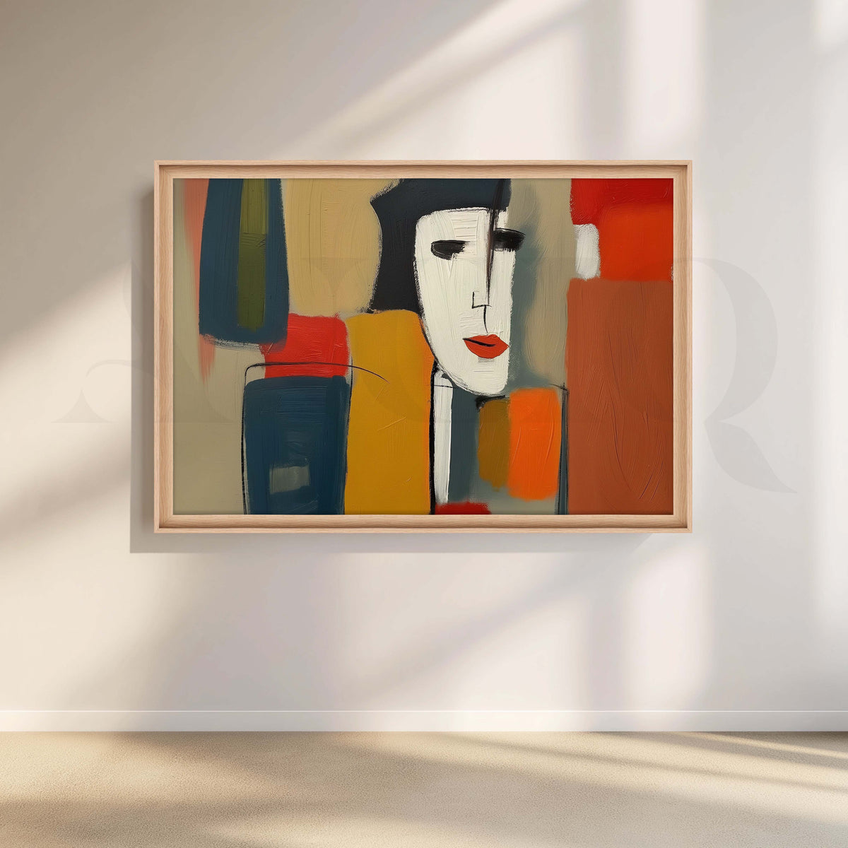 Abstract Face Canvas Artwork – Asha Art Studio – Image 4