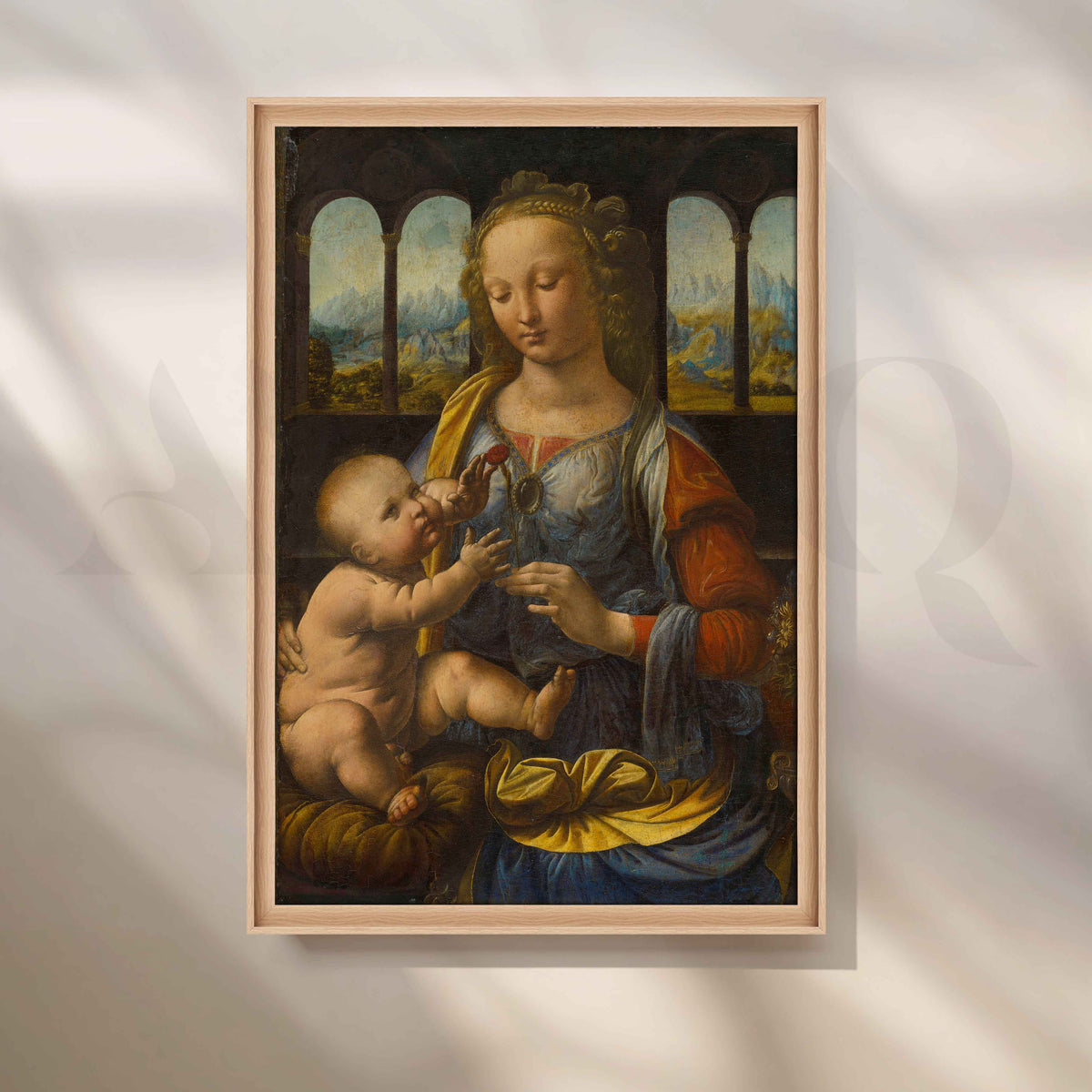 Madonna of the Carnation Canvas Artwork – Asha Art Studio – Image 5