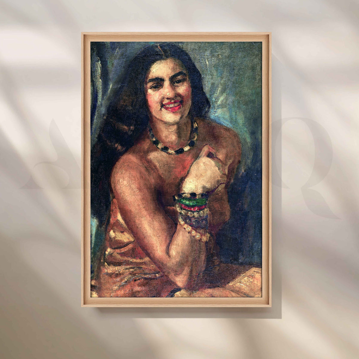 Self-Portrait as a Tahitian by Amrita Sher-Gil Canvas Artwork – Asha Art Studio – Image 5