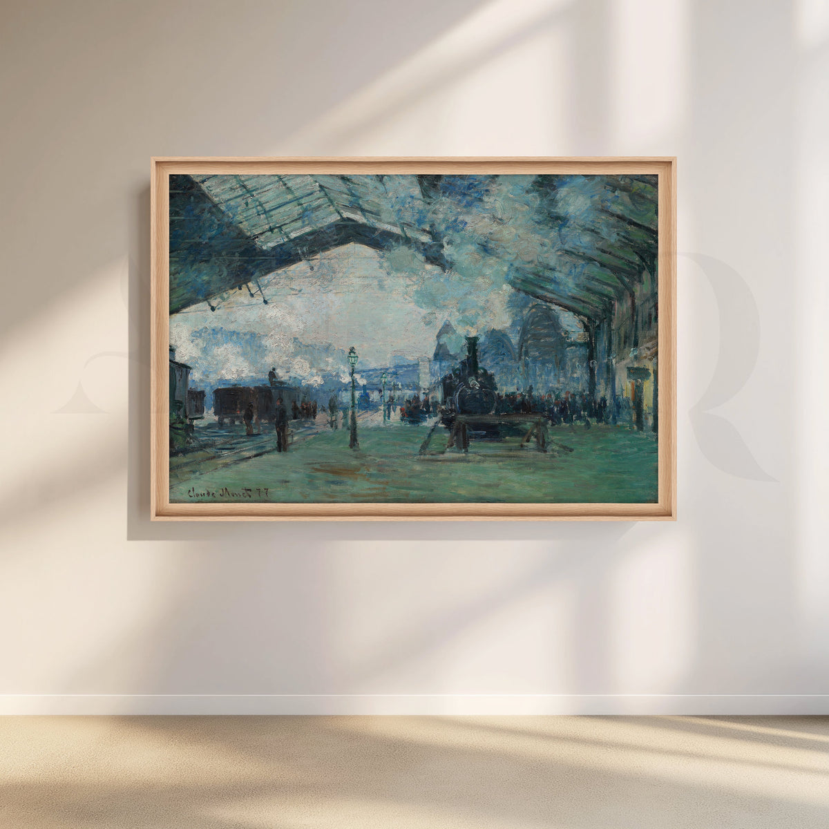 Paris Station Smoke Impressionist Canvas Artwork – Asha Art Studio – Image 5