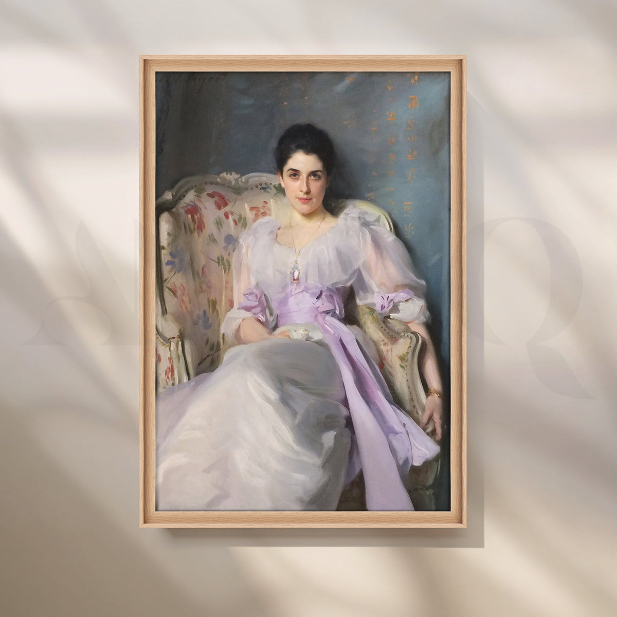 Lavender Muse Portrait Canvas Artwork – Asha Art Studio – Image 5