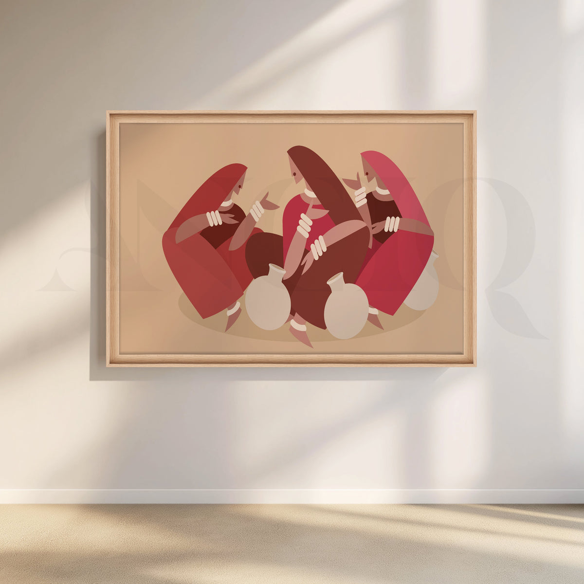 Rajasthani Desert Nomads Canvas Artwork – Asha Art Studio – Image 5