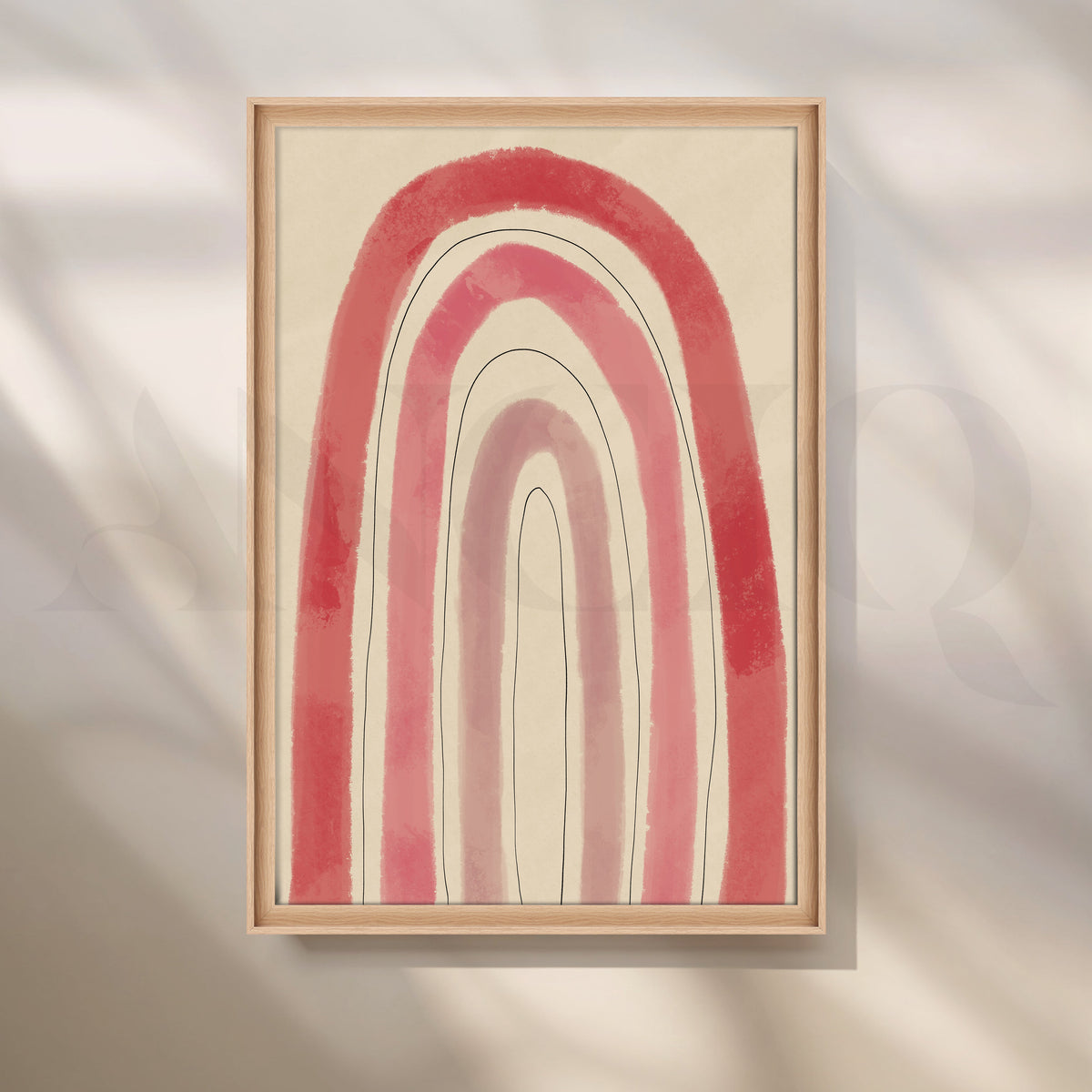 A Minimalist Abstract Art of Soft Red Hues Artwork – Asha Art Studio – Image 5