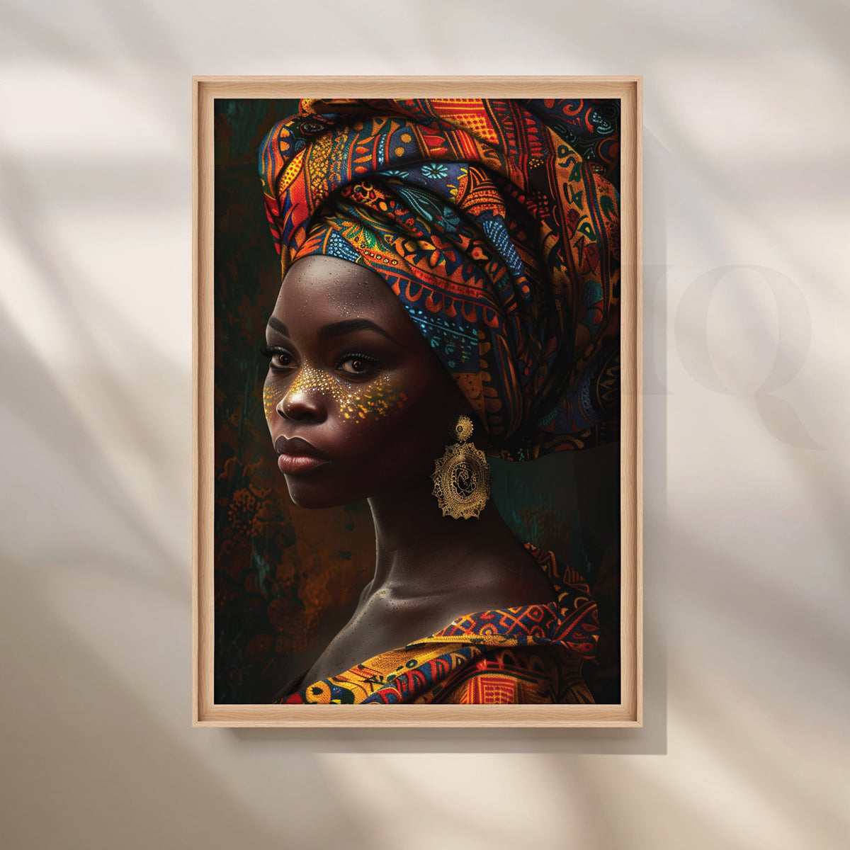 Queen in Hues of Bronze Canvas Artwork – Asha Art Studio – Image 5
