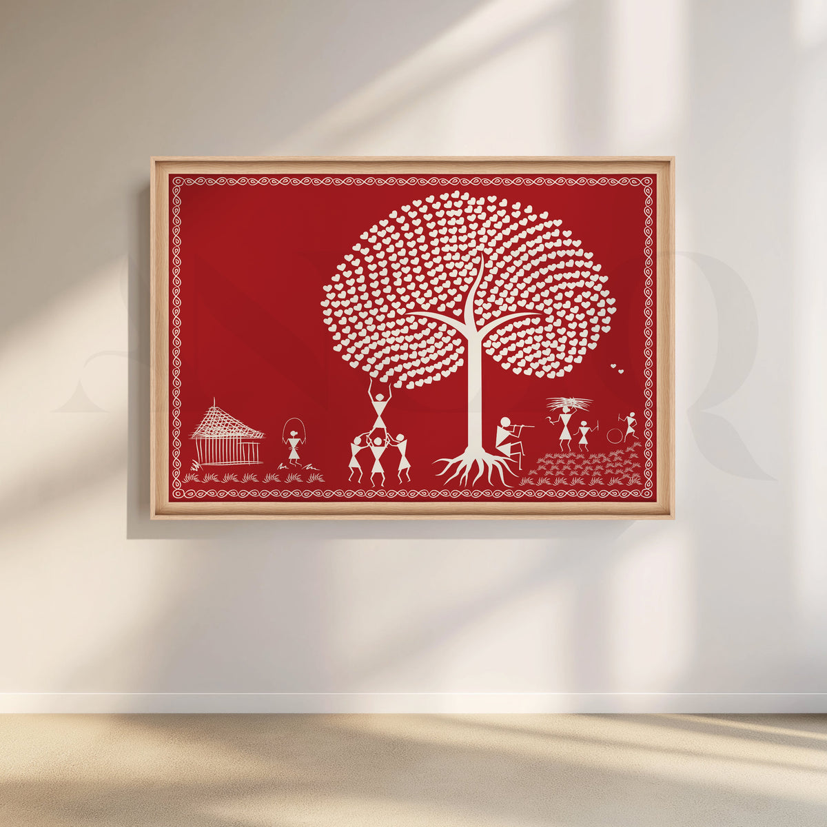 Harmony in Tradition Canvas Artwork – Asha Art Studio – Image 5