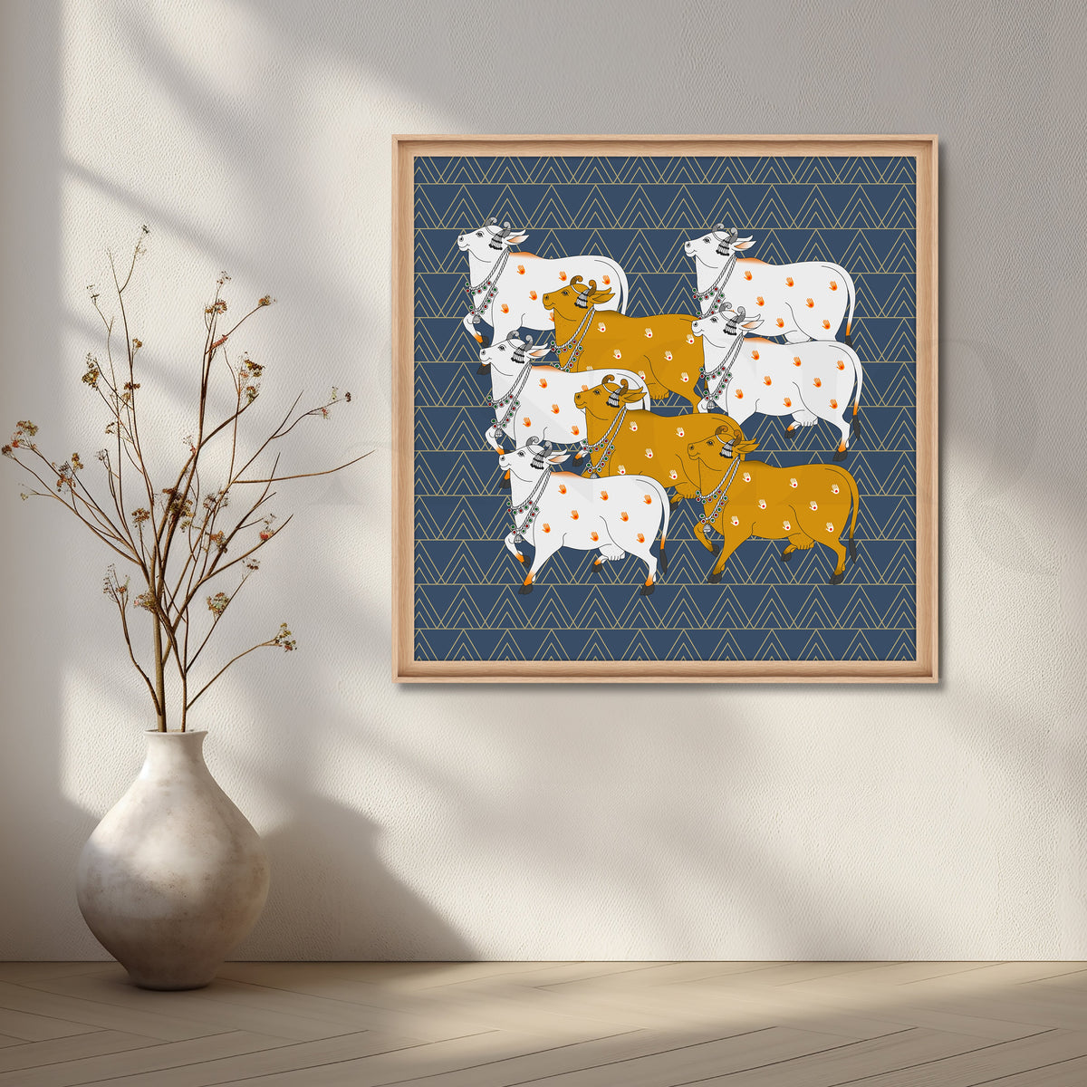 Ornate Cows Adorned in Tribal Patterns – Asha Art Studio – Image 5