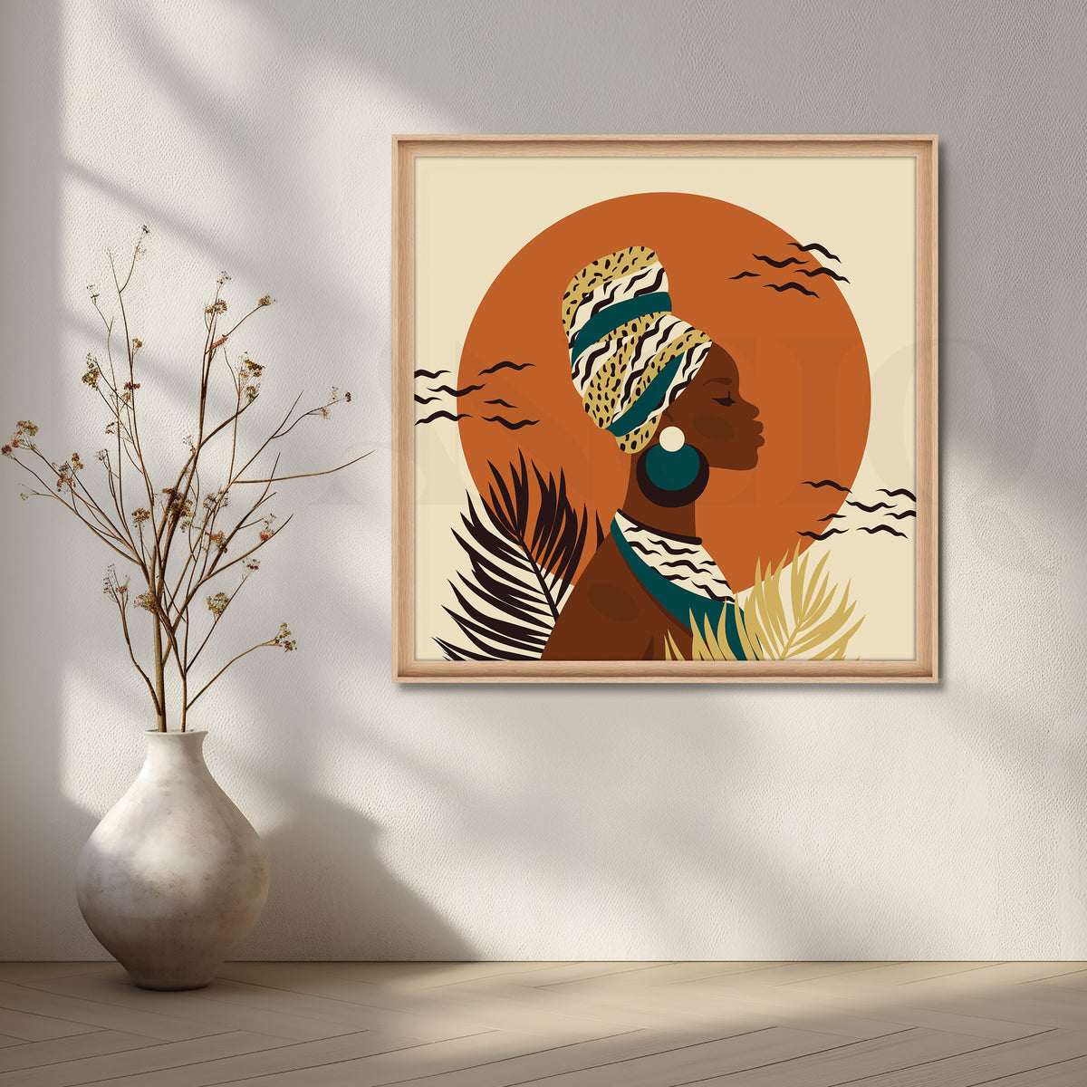Sunset Silhouette of a Woman Artwork – Asha Art Studio – Image 5