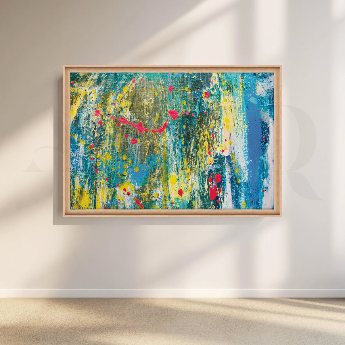 Chromatic Cascade Canvas Artwork – Asha Art Studio – Image 5