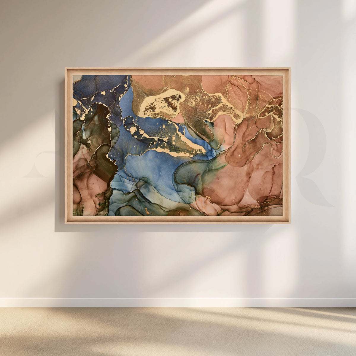 Serene Marble Waves Abstract Art – Asha Art Studio – Image 5