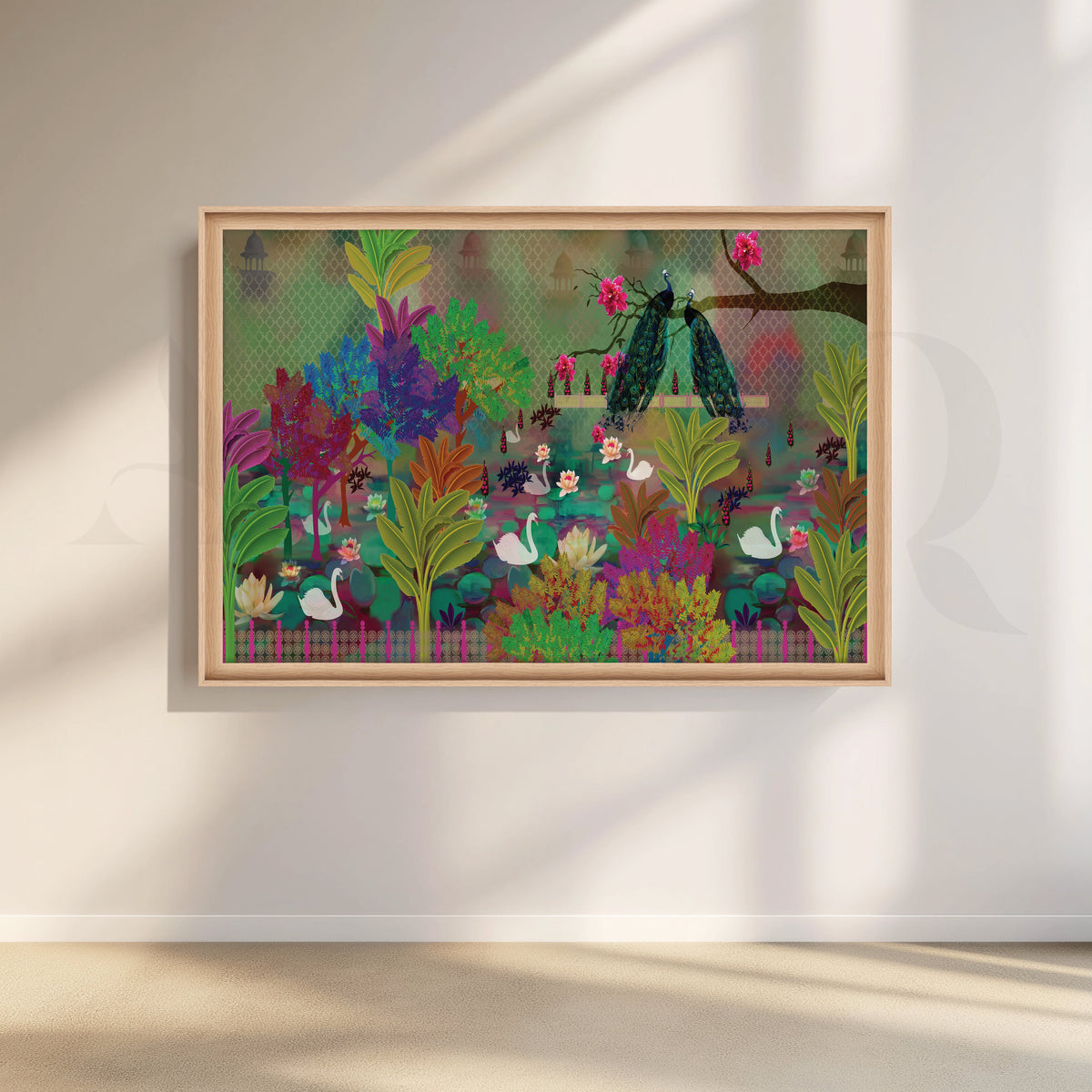 Peacocks and Paisleys Canvas Artwork – Asha Art Studio – Image 5