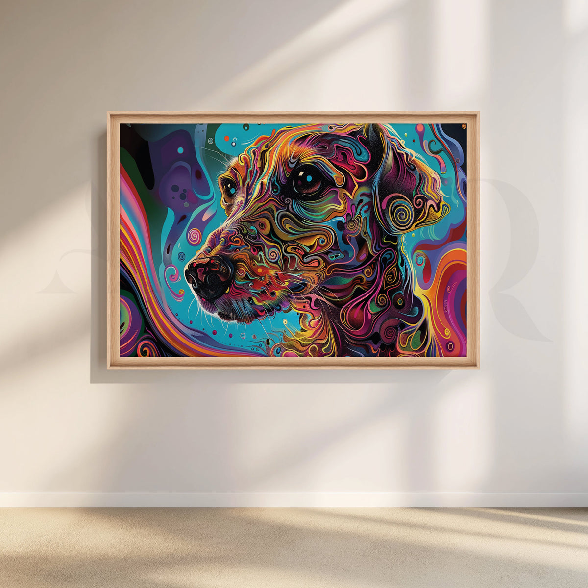Pup in Paint Canvas Wall Artwork – Asha Art Studio – Image 5