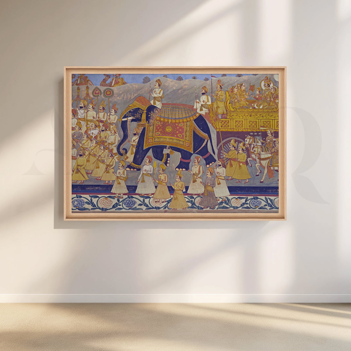 Royal Elephant Procession Canvas Artwork – Asha Art Studio – Image 5