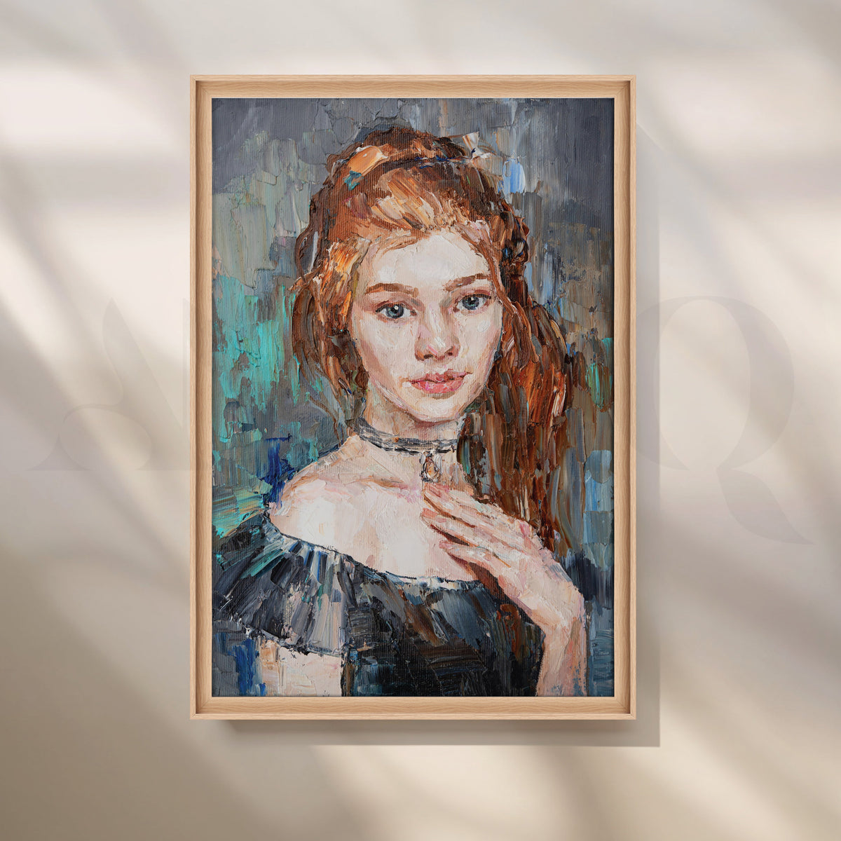 The Enigma of a Girl Canvas Artwork – Asha Art Studio – Image 5