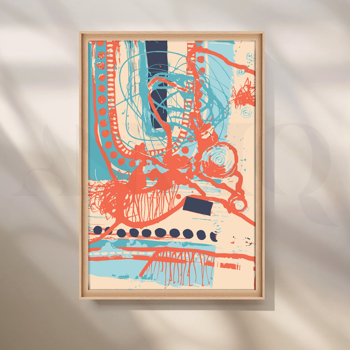 Eclectic Rhythm Abstract Canvas – Asha Art Studio – Image 5