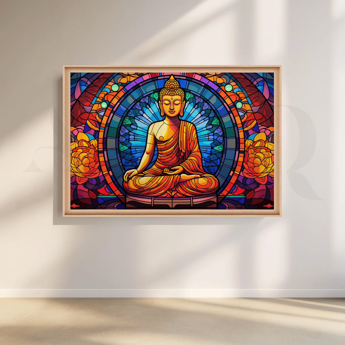Vibrant Buddha Canvas Artwork – Asha Art Studio – Image 5