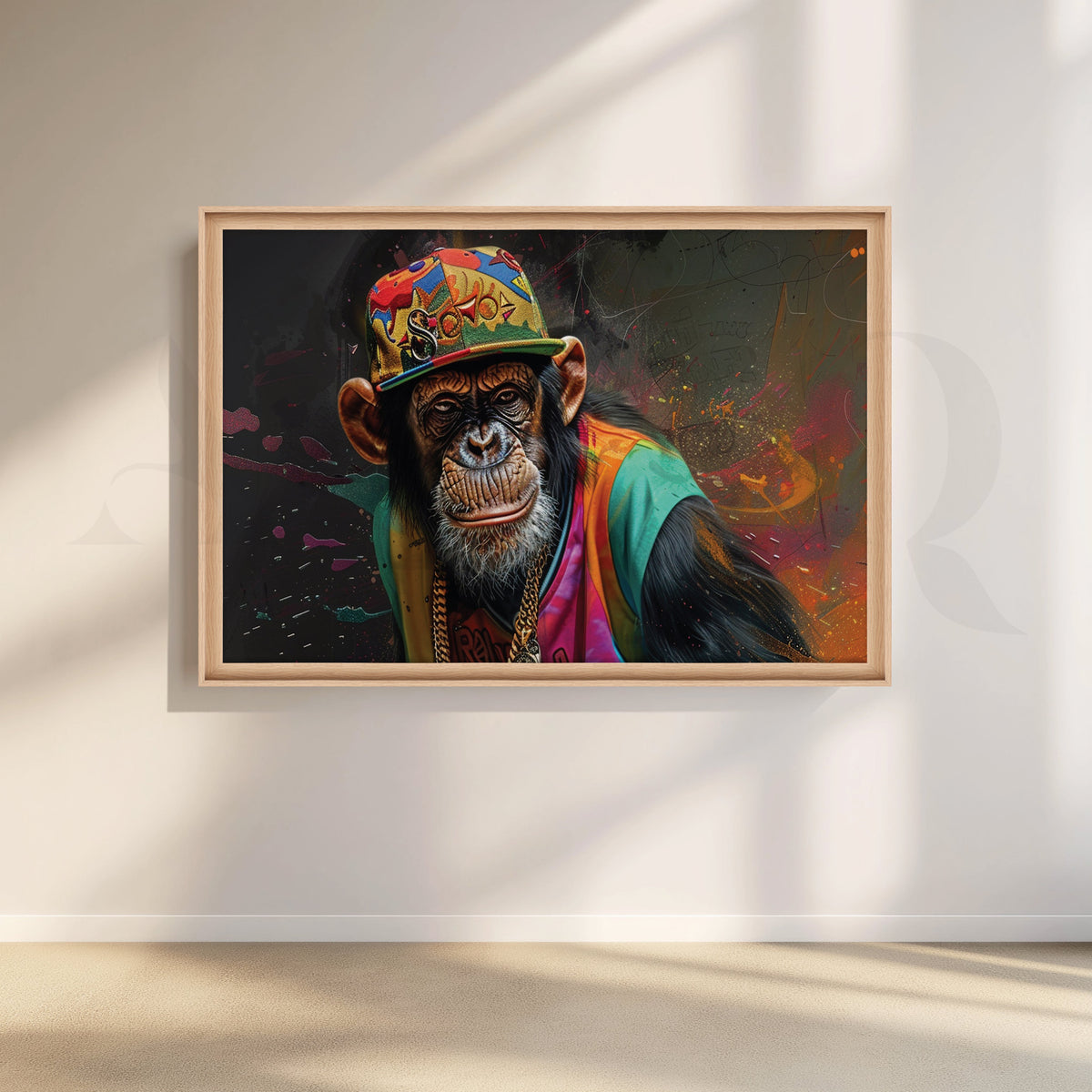 A Whimsical Chimpanzee Canvas Artwork – Asha Art Studio – Image 5