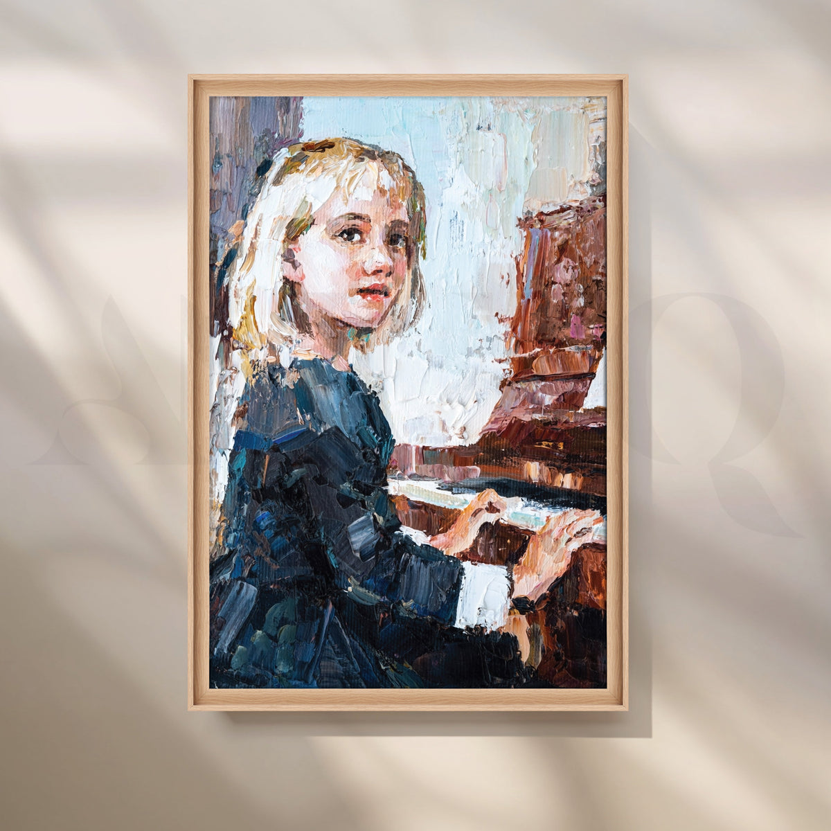 The Pianist's Rhapsody Canvas Artwork – Asha Art Studio – Image 5