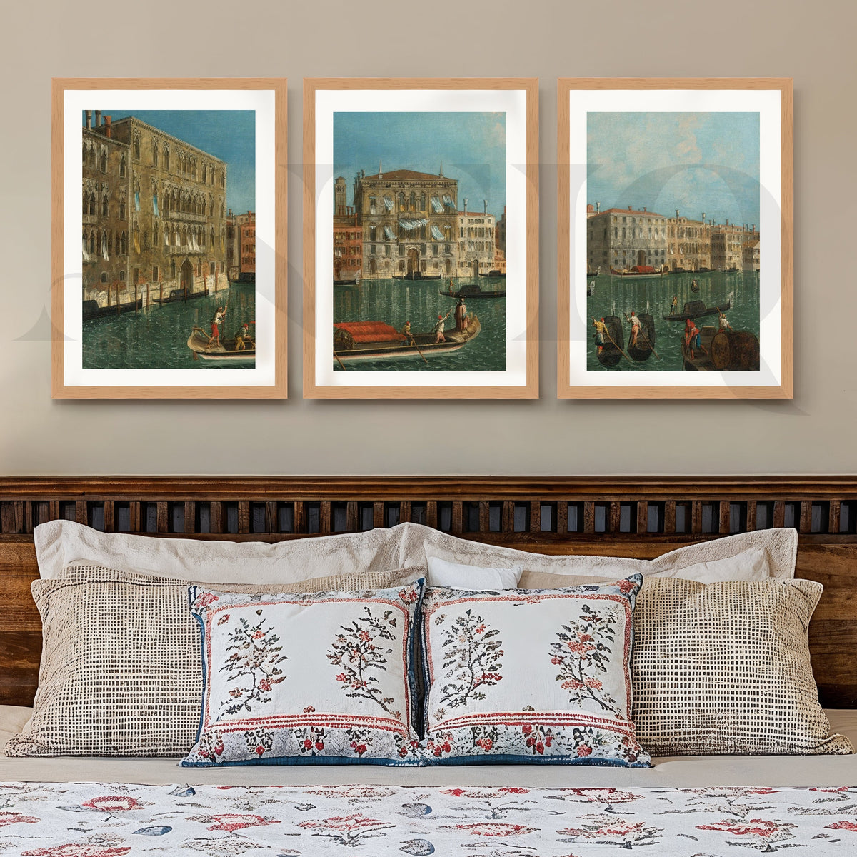 Venetian Canal Cityscape Gallery Wall – Set of 3 Classic European Artworks - 18 x 24 Inches – Asha Art Studio – Image 5