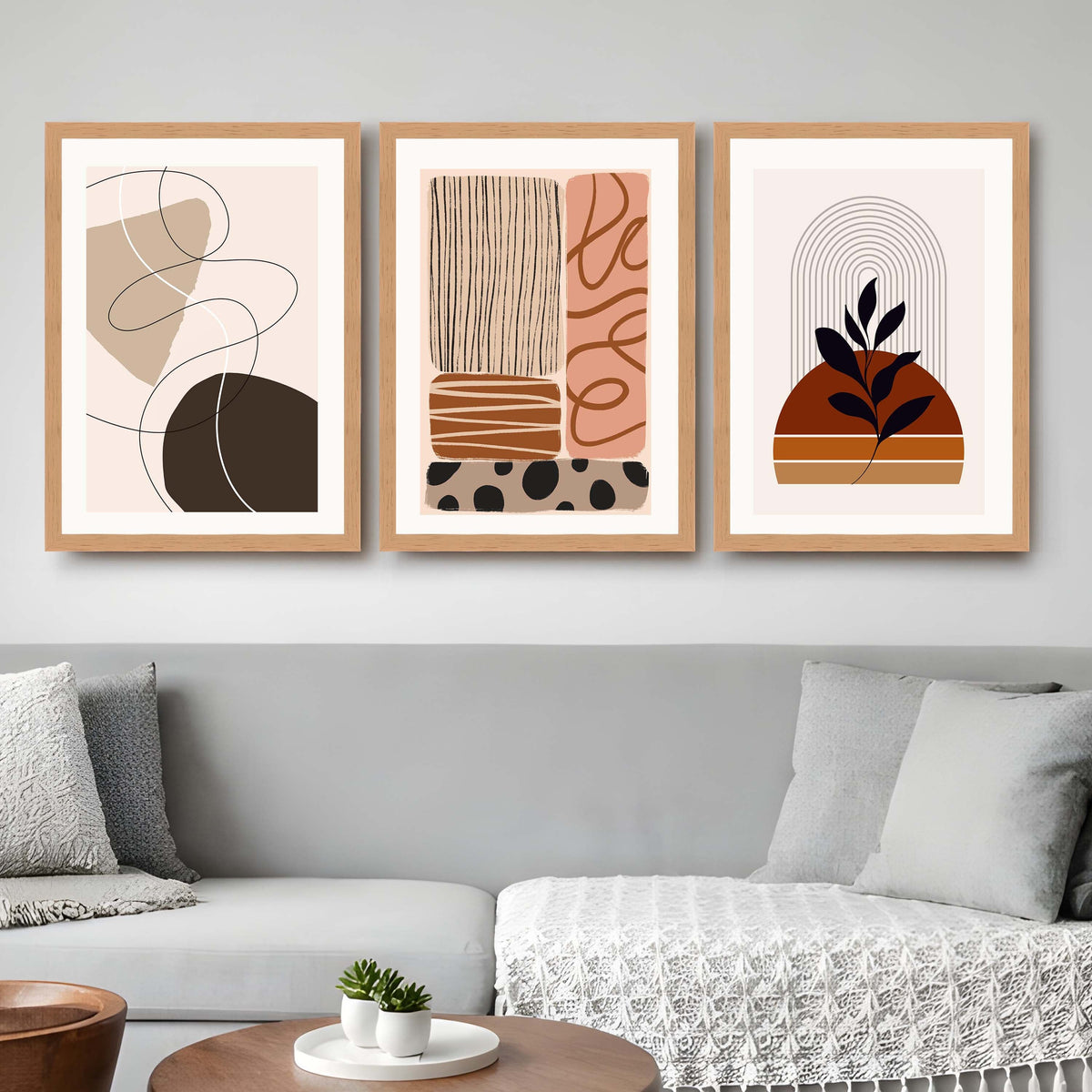 Earthy Abstract Gallery Wall Set of 3 - 18 x 24 Inches – Asha Art Studio – Image 8