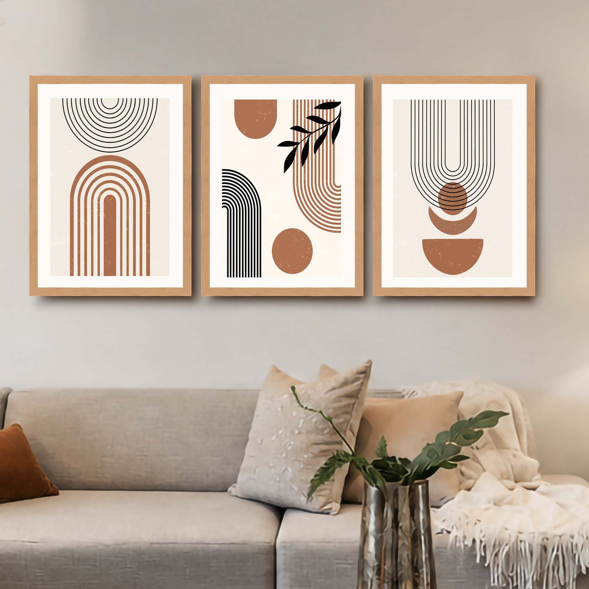 Boho Arch Abstract Gallery Wall Set of 3 - 18 x 24 Inches – Asha Art Studio – Image 9