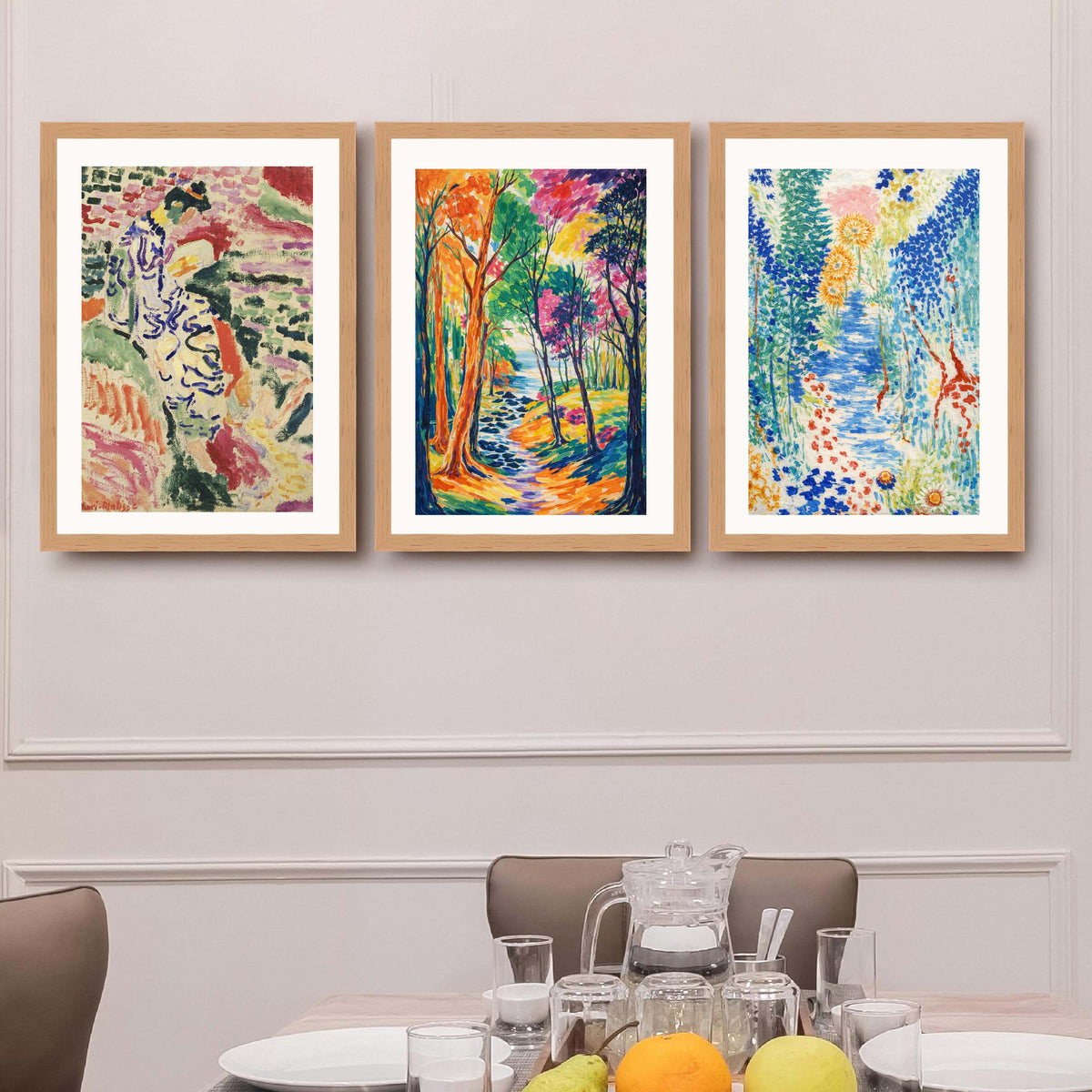 Colourful Impressionist Garden Gallery Wall Set of 3 - 18 x 24 Inches – Asha Art Studio – Image 9