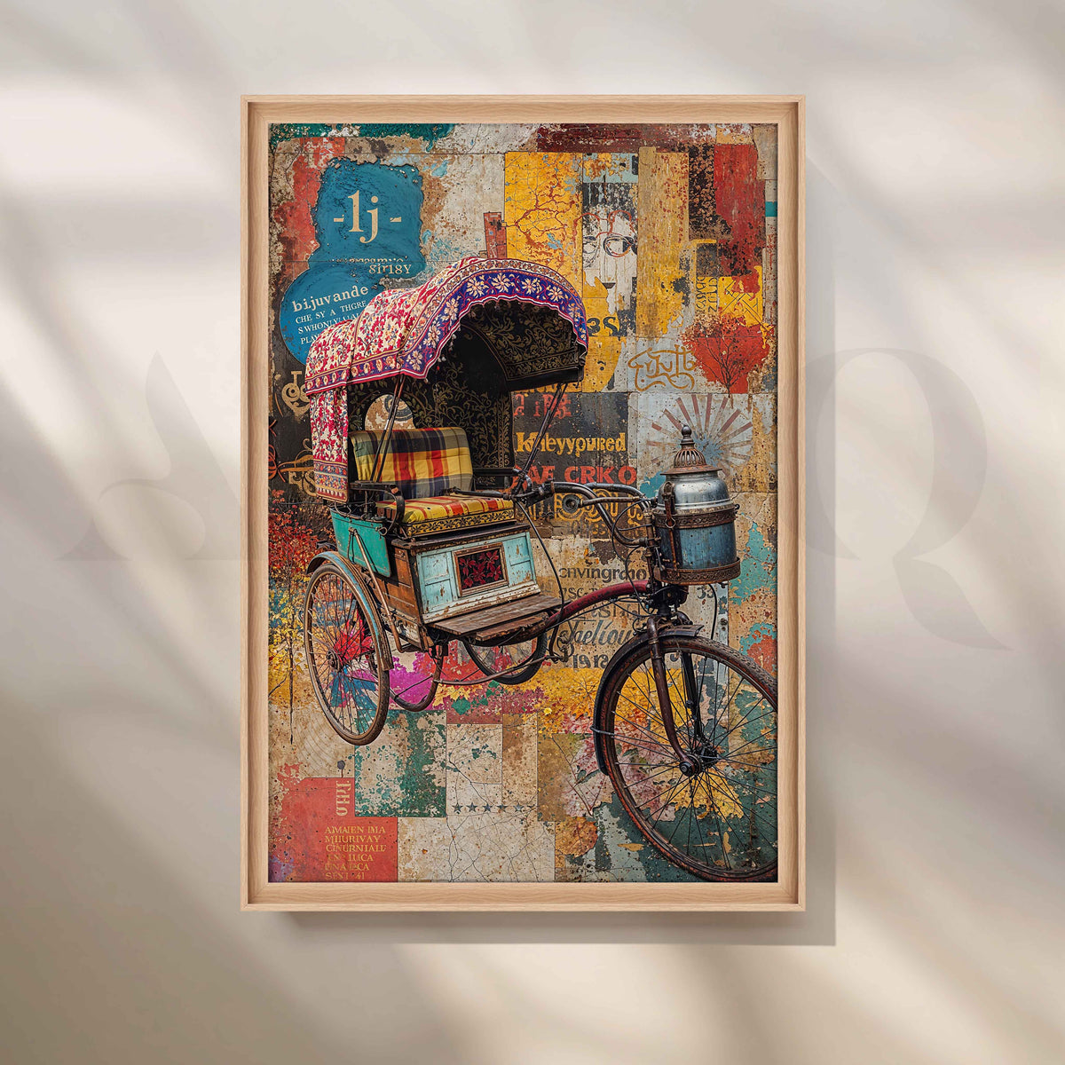 Vintage Rickshaw Pop Art Collage – Asha Art Studio – Image 5