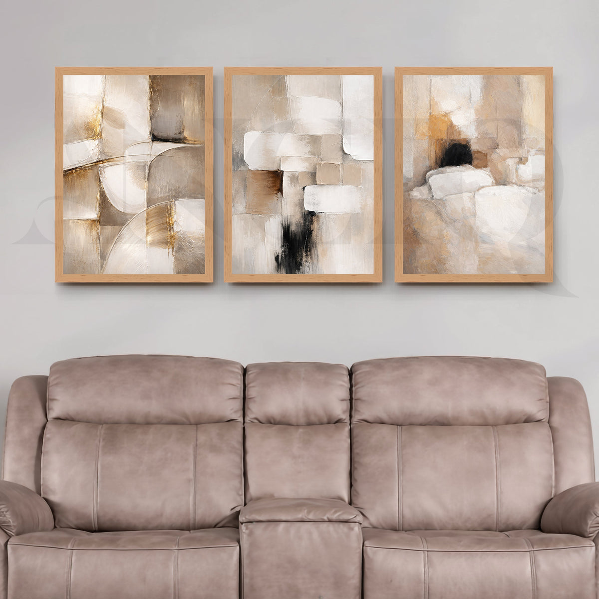 Earthy Textured Abstraction Gallery Wall – Set of 3 Contemporary Artworks - 18 x 24 Inches – Asha Art Studio – Image 5