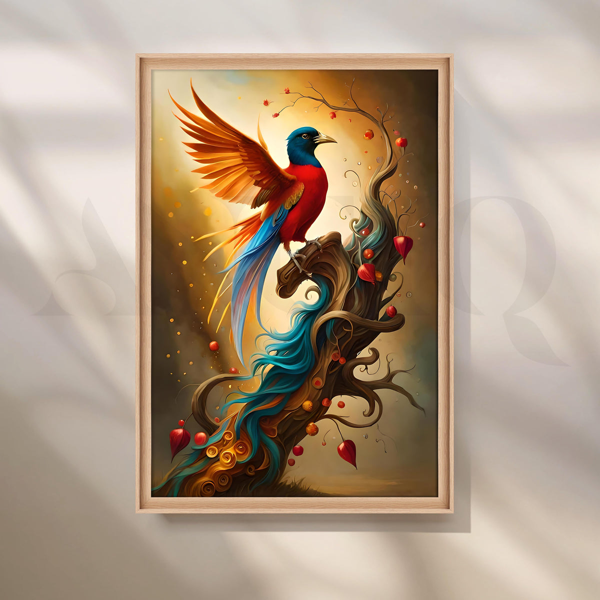 Colorful Fantasy Bird Pop Art Illustration – Asha Art Studio – Image 5