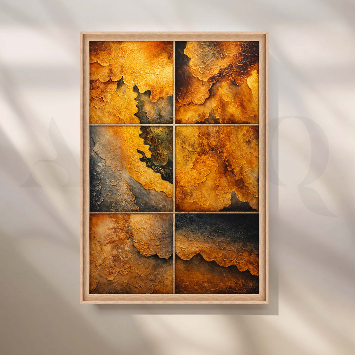 Golden Earth Abstract Texture Canvas Artwork – Asha Art Studio – Image 5