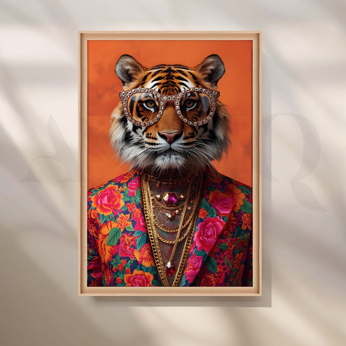 Luxury Tiger Pop Art Portrait with Sunglasses – Asha Art Studio – Image 5