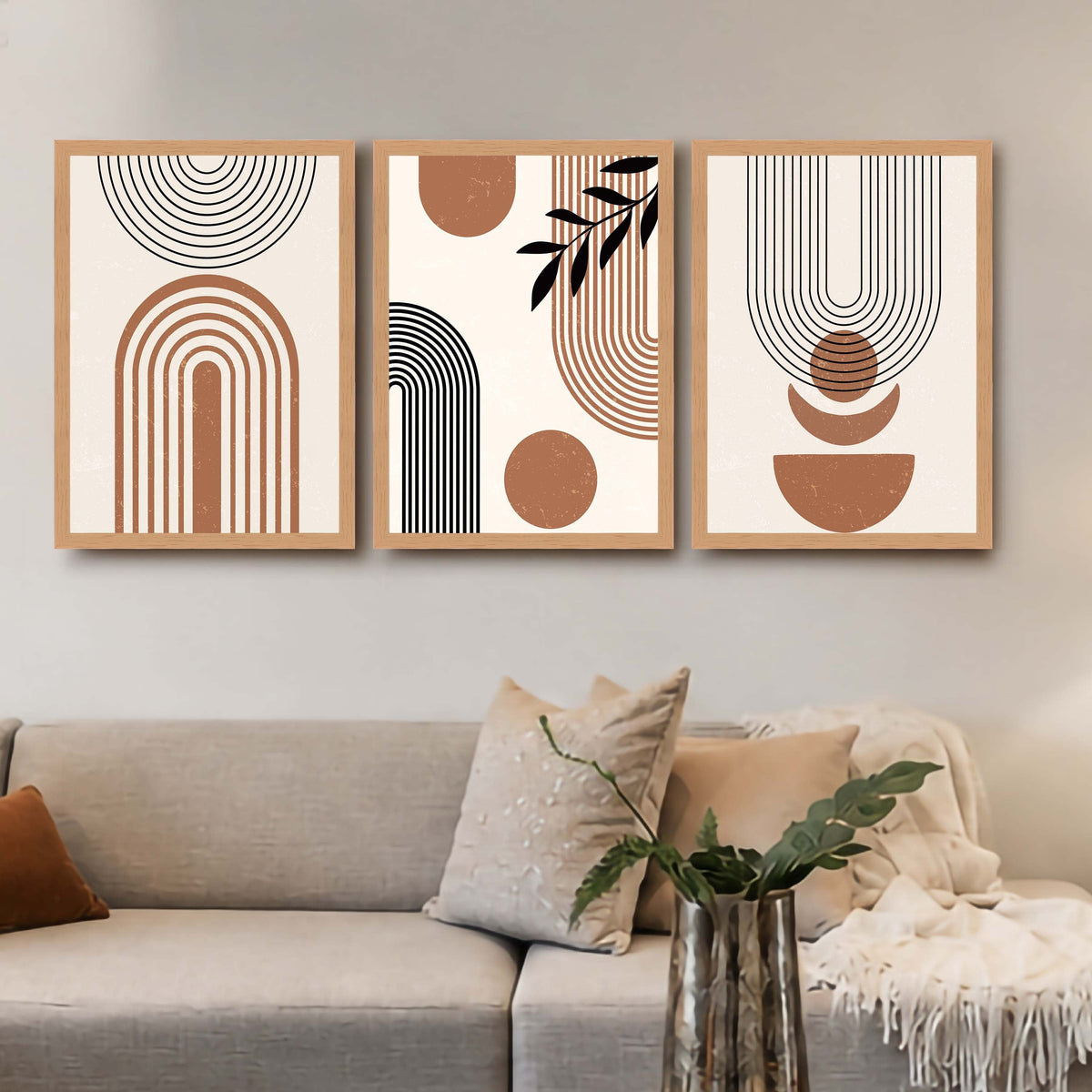Boho Arch Abstract Gallery Wall Set of 3 - 18 x 24 Inches – Asha Art Studio – Image 5