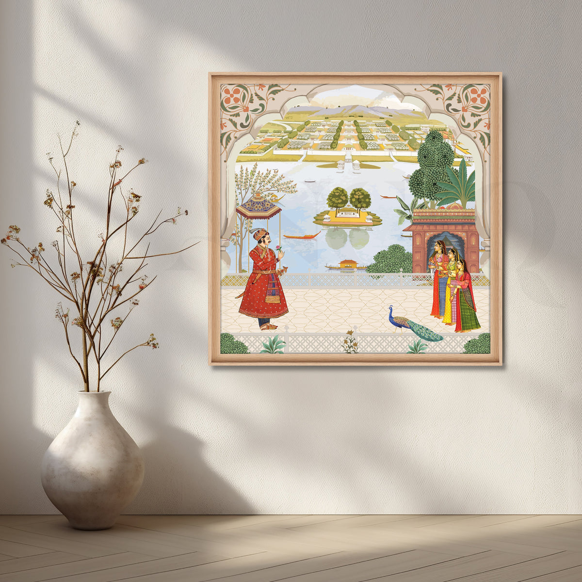 Majestic Courtyard Overlooking Serene Waters – Asha Art Studio – Image 5