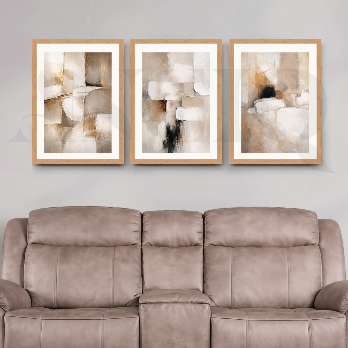 Earthy Textured Abstraction Gallery Wall – Set of 3 Contemporary Artworks - 18 x 24 Inches – Asha Art Studio – Image 9
