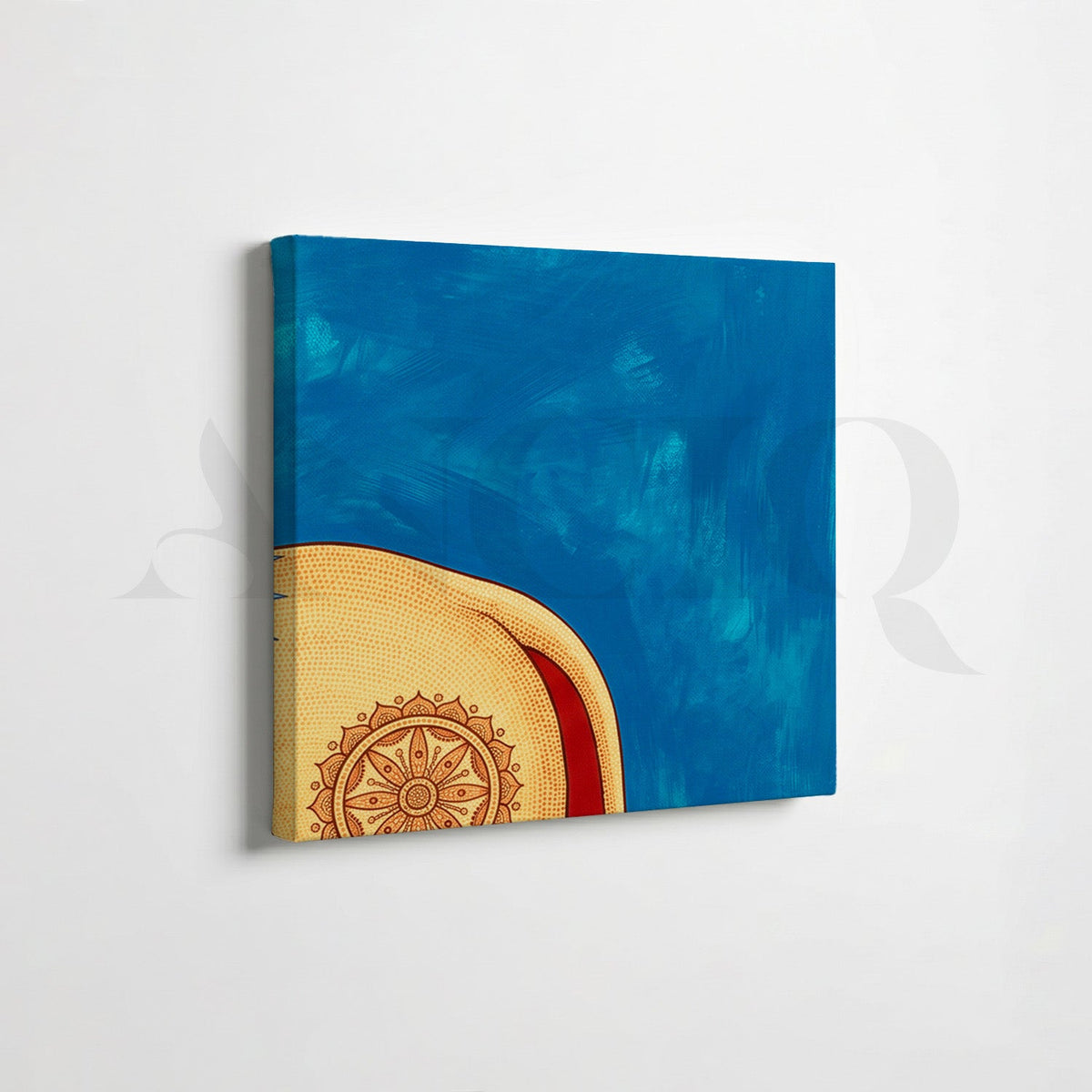 Sacred Cow Lotus Gallery Wall Canvas Artwork Set of 6 – Asha Art Studio – Image 4