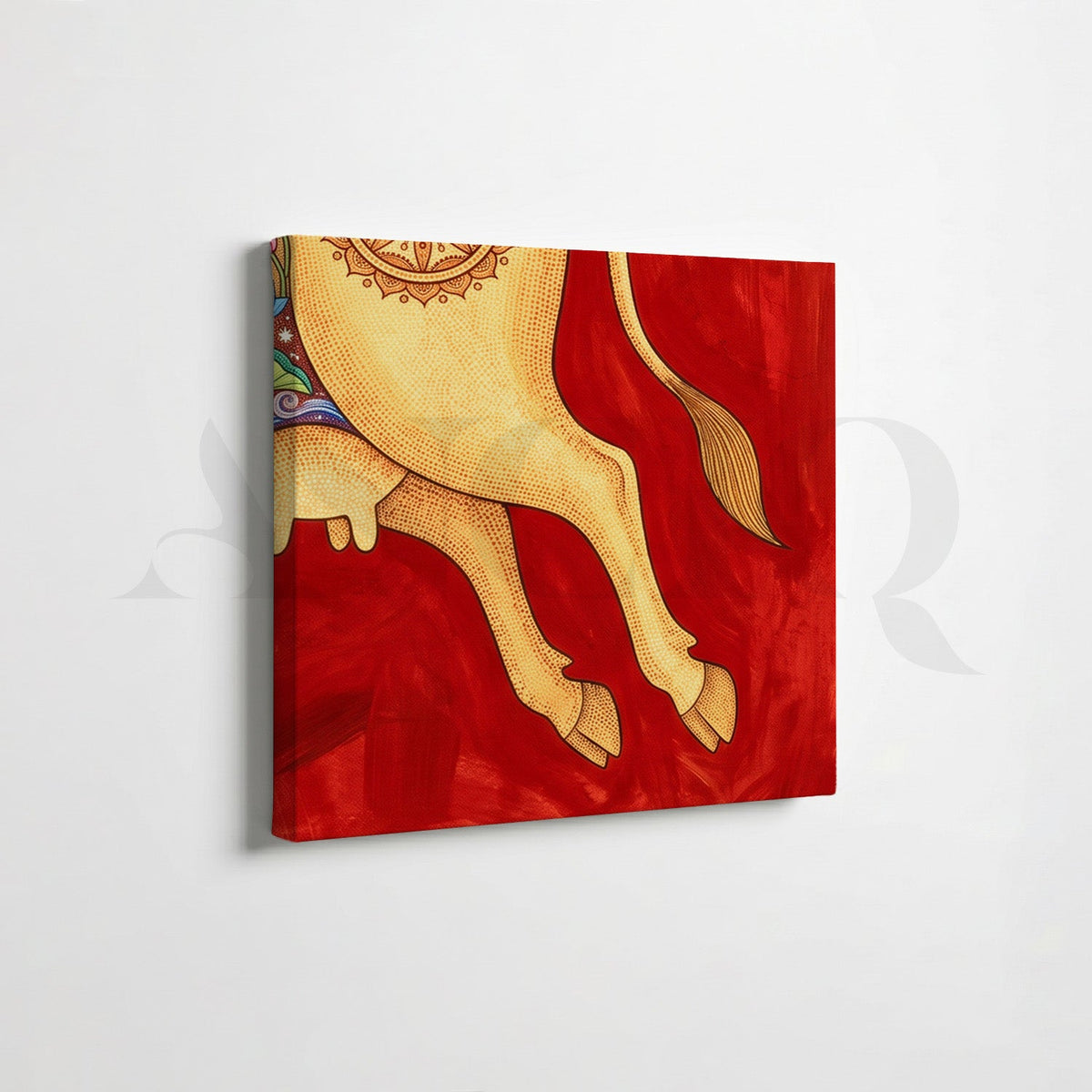 Sacred Cow Lotus Gallery Wall Canvas Artwork Set of 6 – Asha Art Studio – Image 7