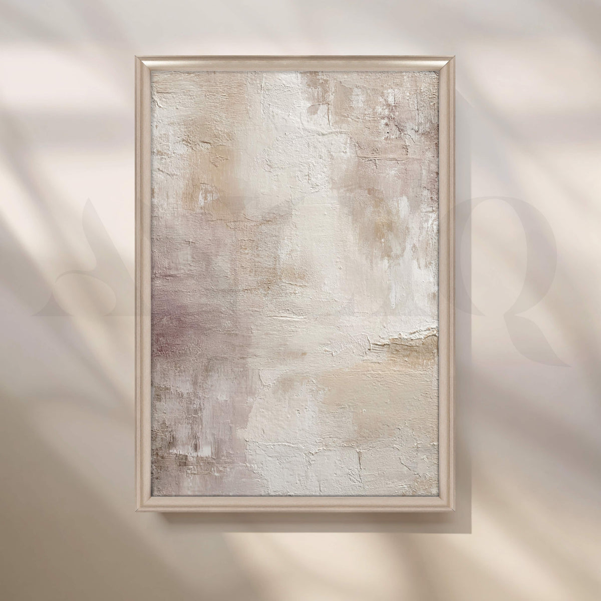 Neutral Textured Abstract Canvas Artwork in Ivory and Beige Tones – Asha Art Studio – Image 4