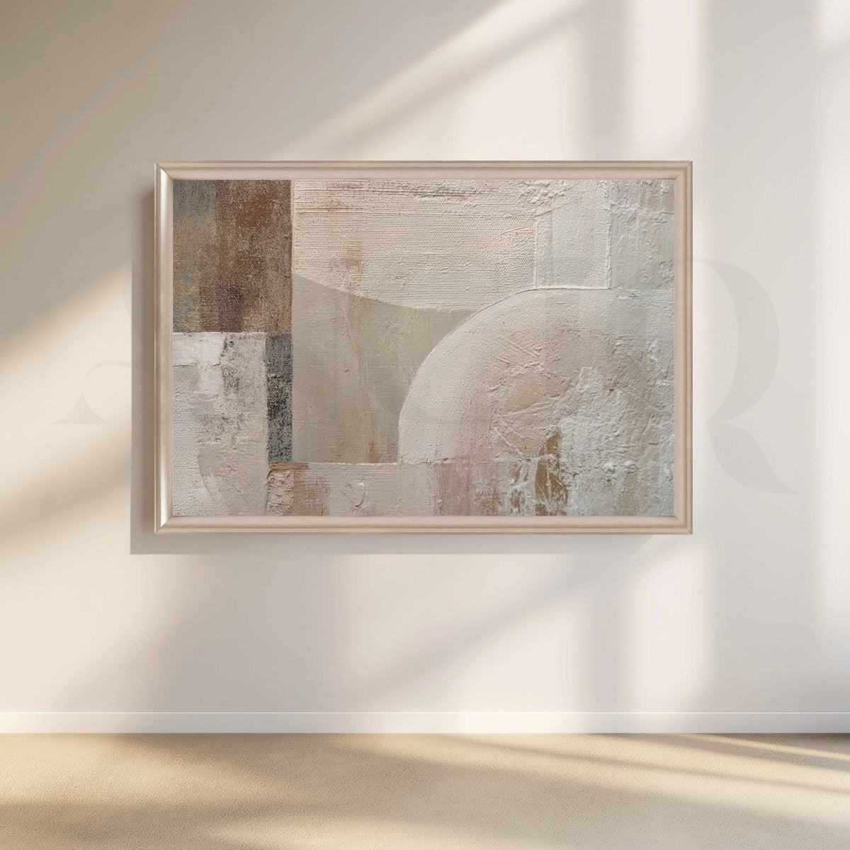 Neutral Geometric Abstract Canvas Artwork – Asha Art Studio – Image 4