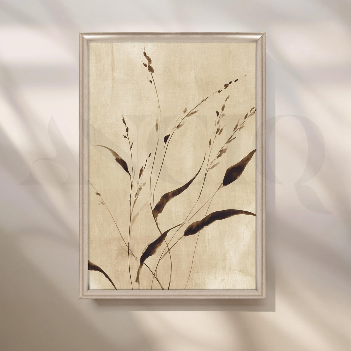 Minimal Botanical Abstract Canvas Artwork – Asha Art Studio – Image 4