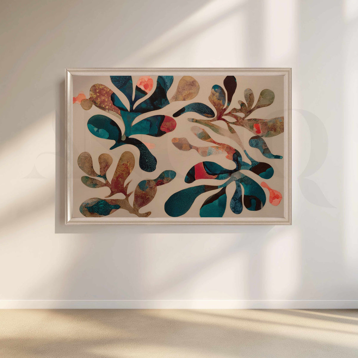 Contemporary Botanical Abstract Canvas Artwork – Asha Art Studio – Image 4