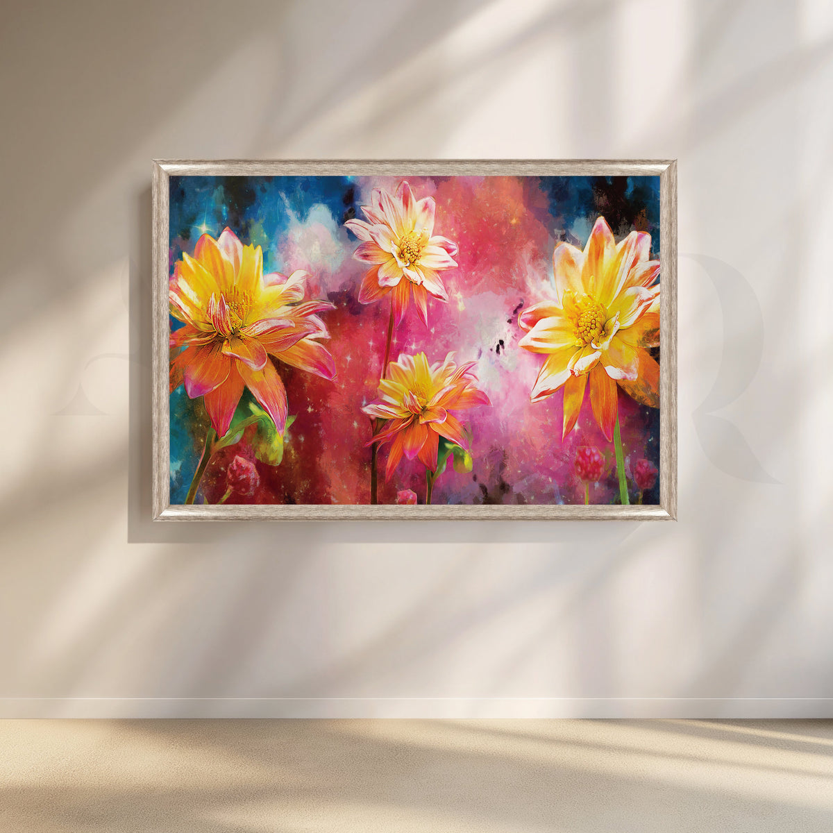 Vibrant Blooms Canvas Artwork – Asha Art Studio – Image 4