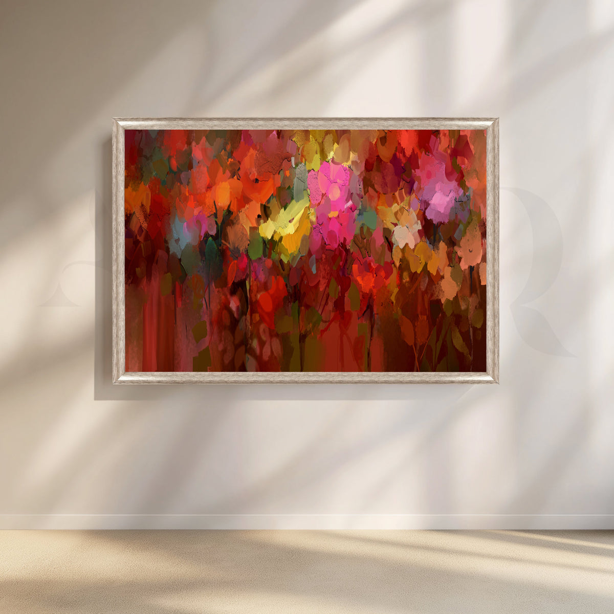 Vibrant Abstract Floral Canvas Artwork – Asha Art Studio – Image 4