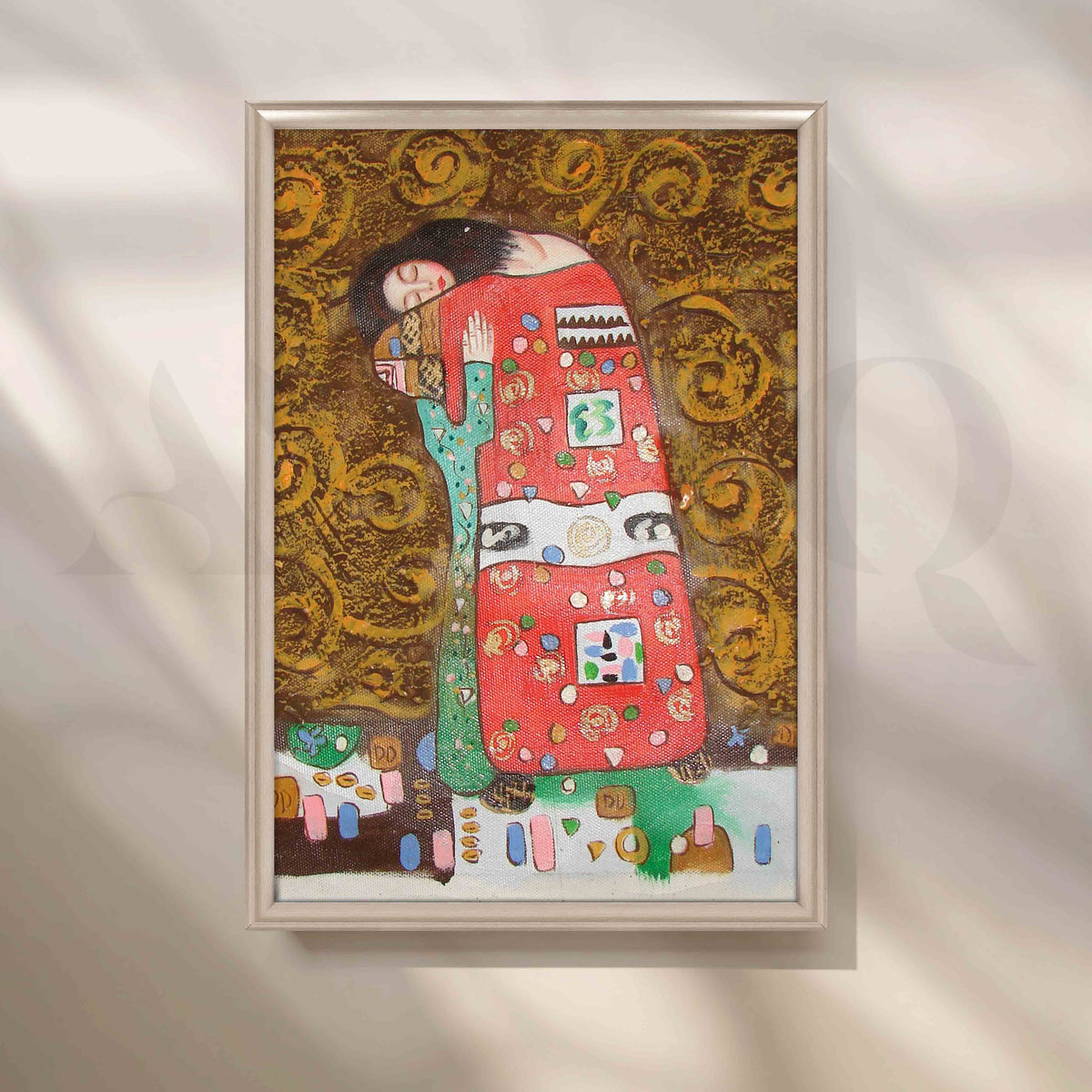 Gustav Klimt Motherly Embrace Canvas Artwork – Asha Art Studio – Image 4