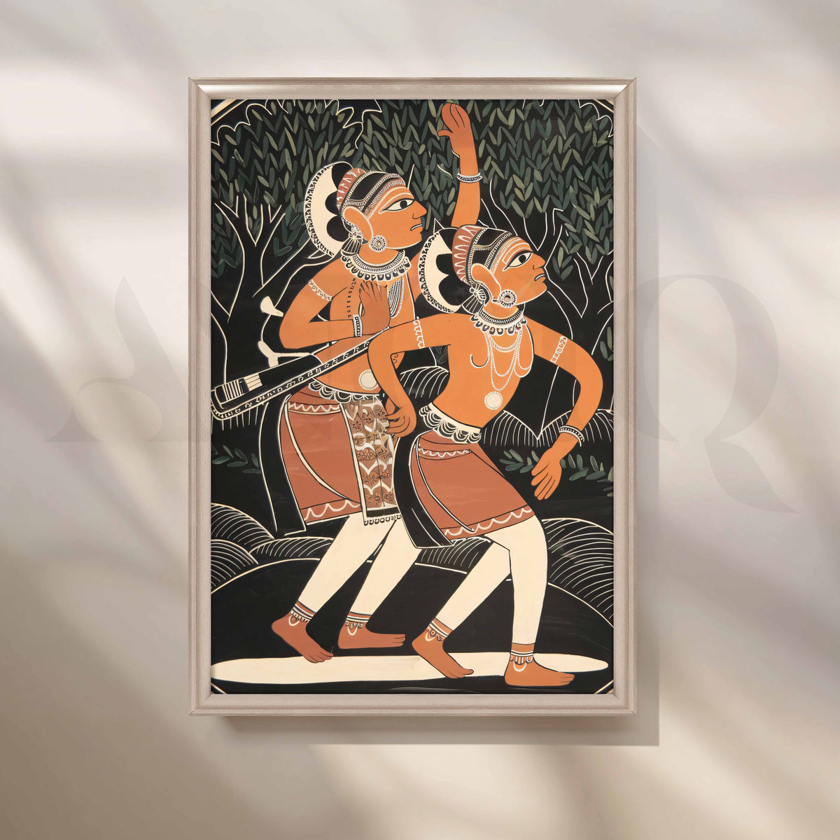 Traditional Indian Folk Dance Canvas Artwork – Asha Art Studio – Image 4