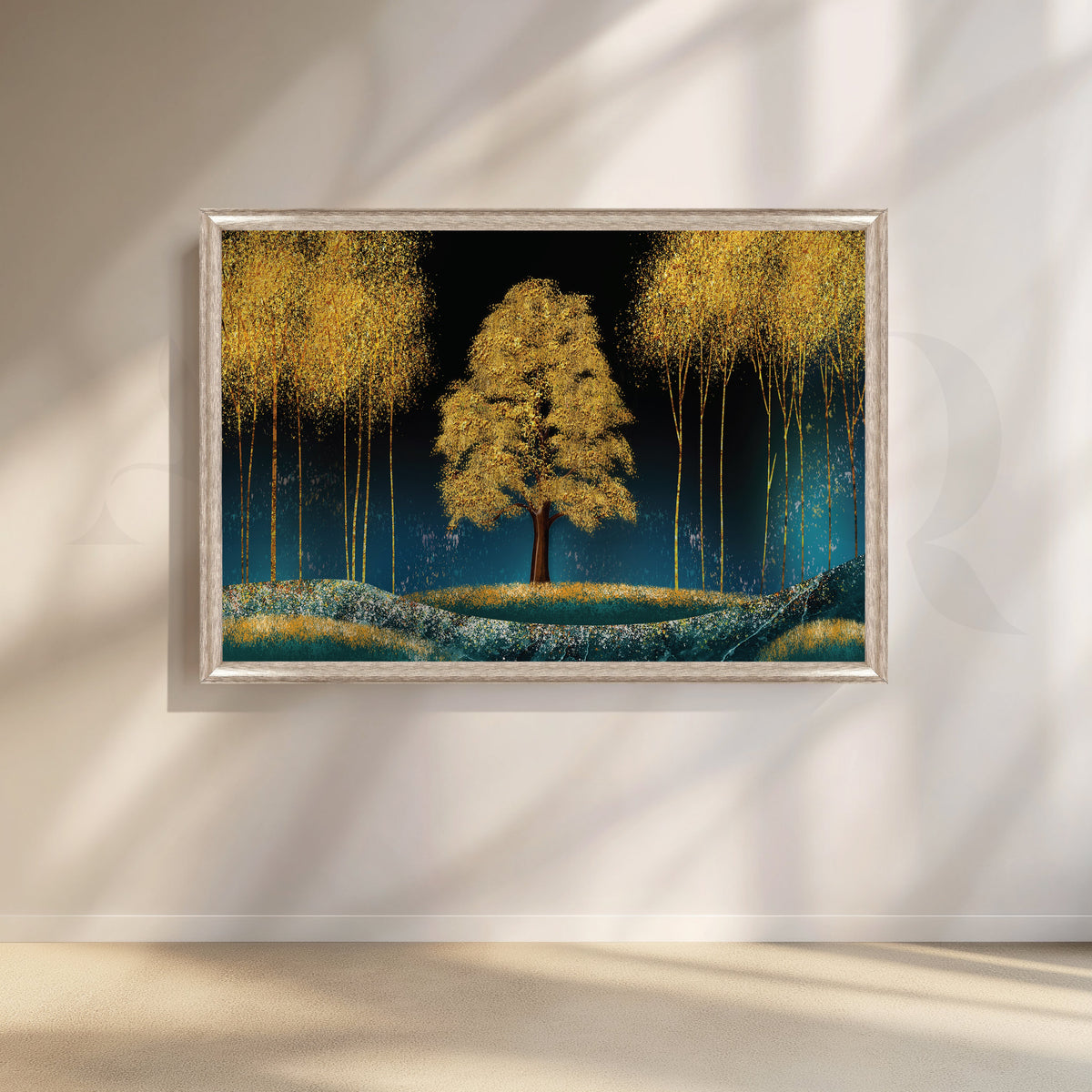 Golden Canopy Canvas Wall Artwork – Asha Art Studio – Image 4