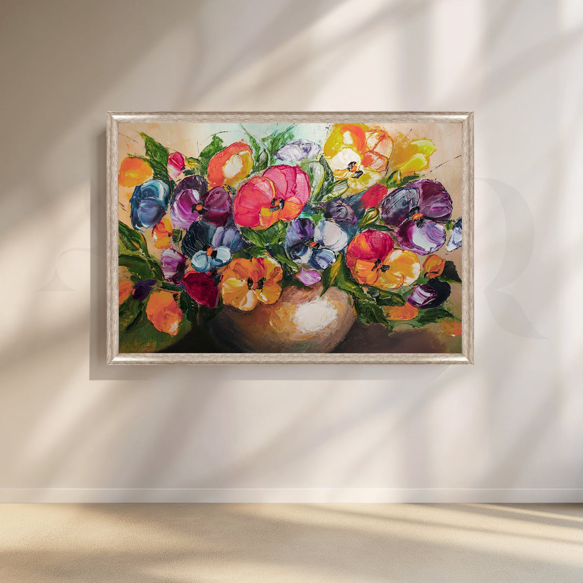 Colorful Floral Bouquet Canvas Artwok – Asha Art Studio – Image 3