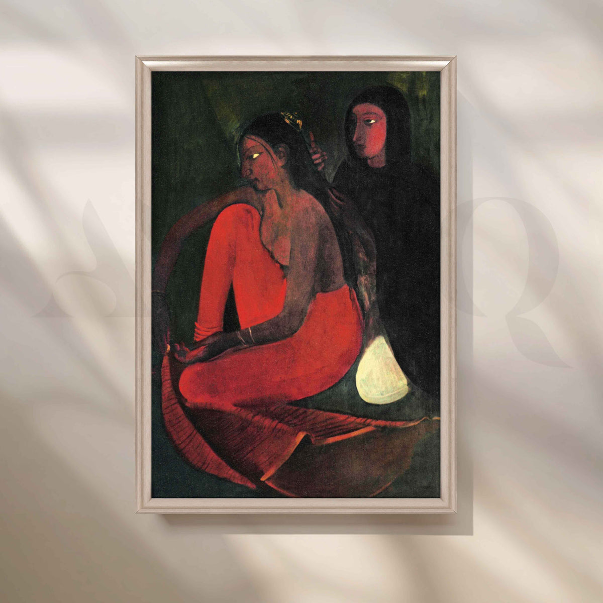 Bride’s Toilet by Amrita Sher-Gil Canvas Artwork – Asha Art Studio – Image 4