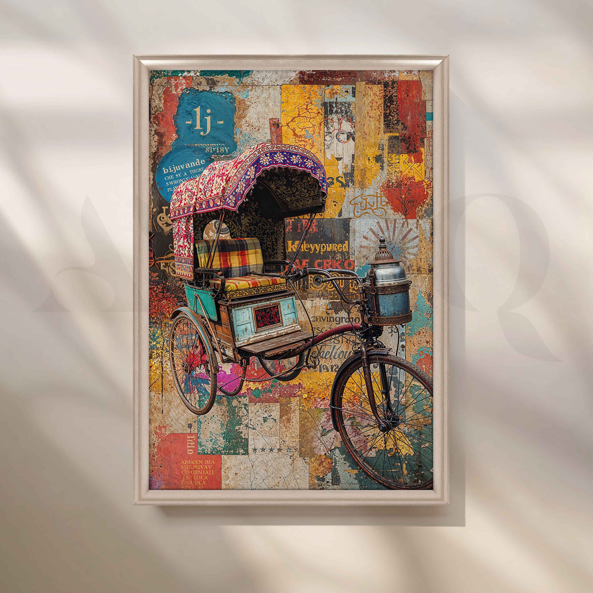 Vintage Rickshaw Pop Art Collage – Asha Art Studio – Image 4