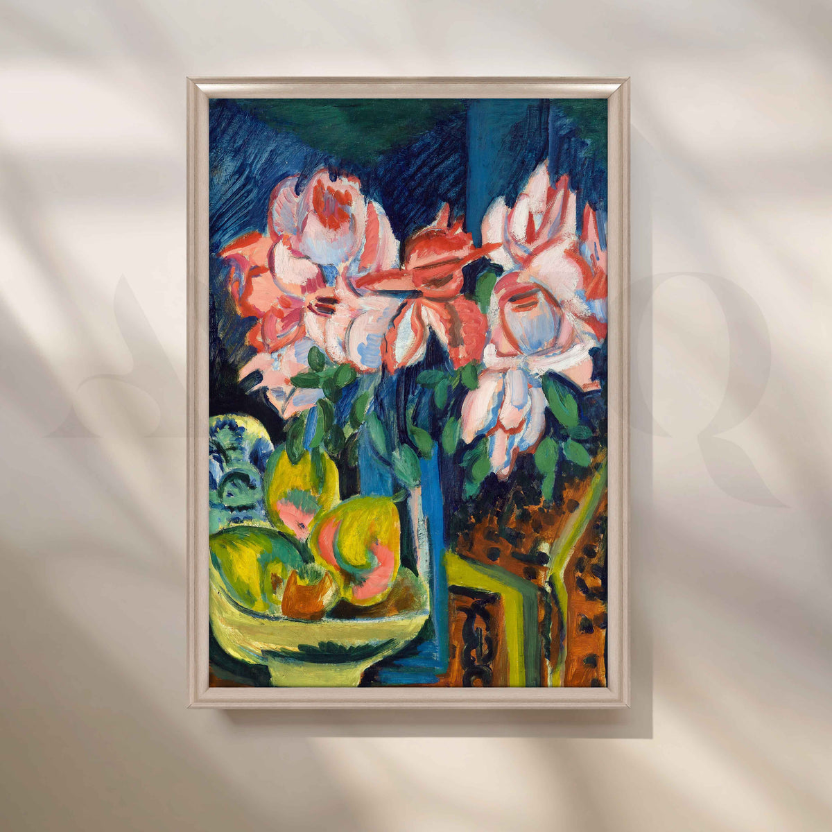 Expressive Floral Still Life Canvas Artwork – Asha Art Studio – Image 4