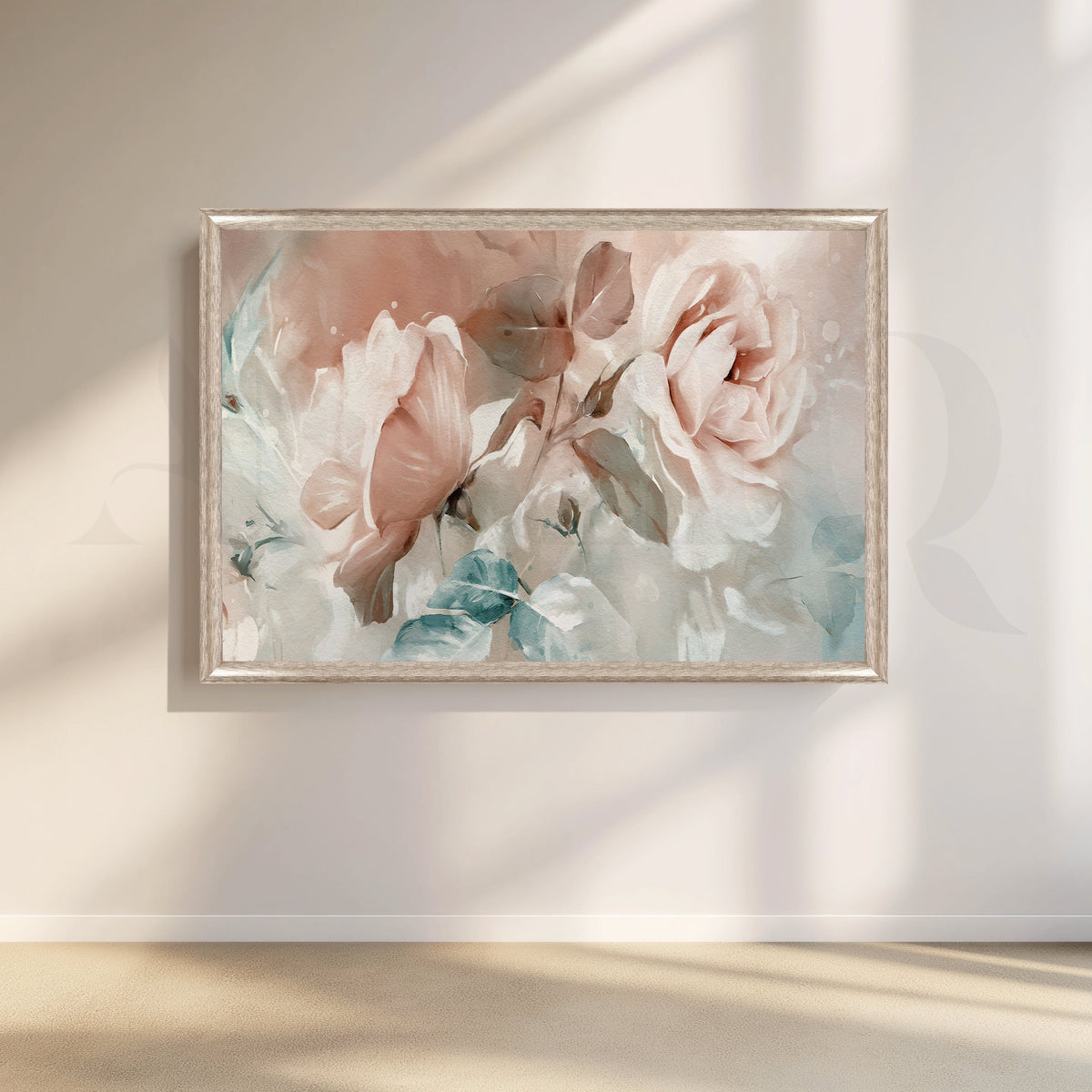 Peachy Serenade Canvas Wall Artwork – Asha Art Studio – Image 4