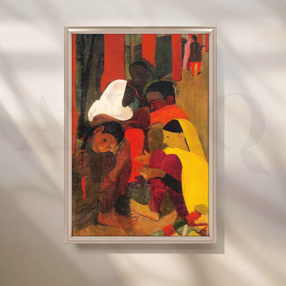 Brahmacharis by Amrita Sher-Gil Canvas Artwork – Asha Art Studio – Image 4